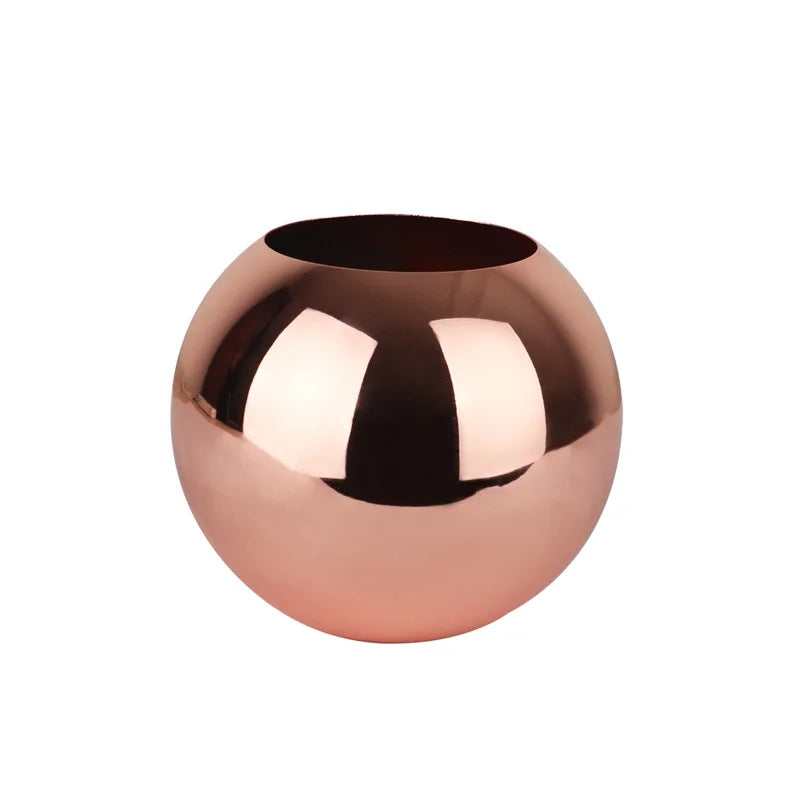 Stainless Steel Vase in Nordic Style Desktop Flower Pot BeFlower Pots Gold Black Rose Gold Classic Home Decoration