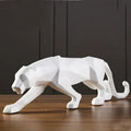 Panther Statue, Animal Figure, Abstract Geometric Style, Resin, Leopard Sculpture, Home Office, Desktop Decoration, Crafts
