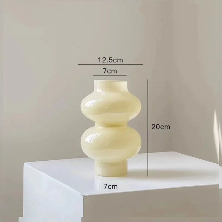 Chubby 2-stage glass vase