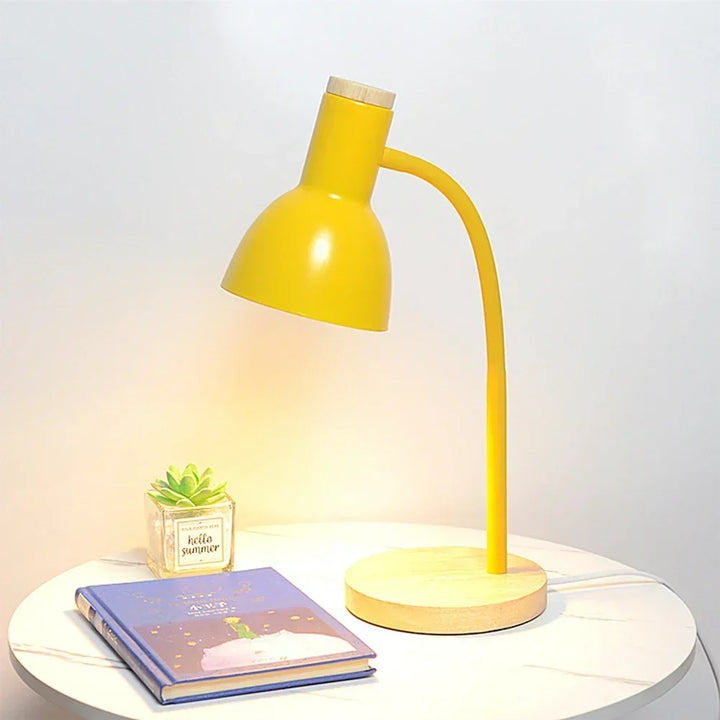 Autumn and Winter Lighting | Nordic Creative Wood Art Iron LED Desk Lamp - Moxie