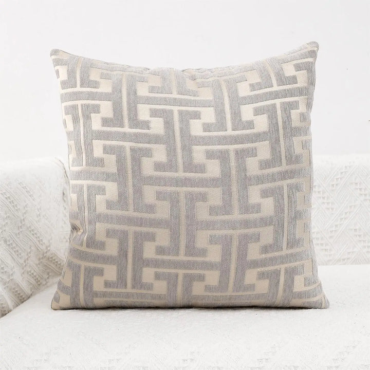 Striped cushion cover in country house style – Decorative sofa cover for living room and couch |