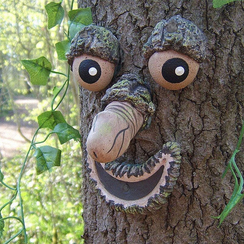 Eyes of Nature: Tree Face Bird Feeder Station
