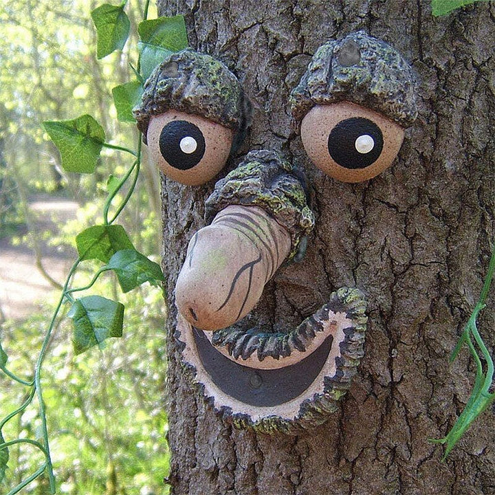 Eyes of Nature: Tree Face Bird Feeder Station