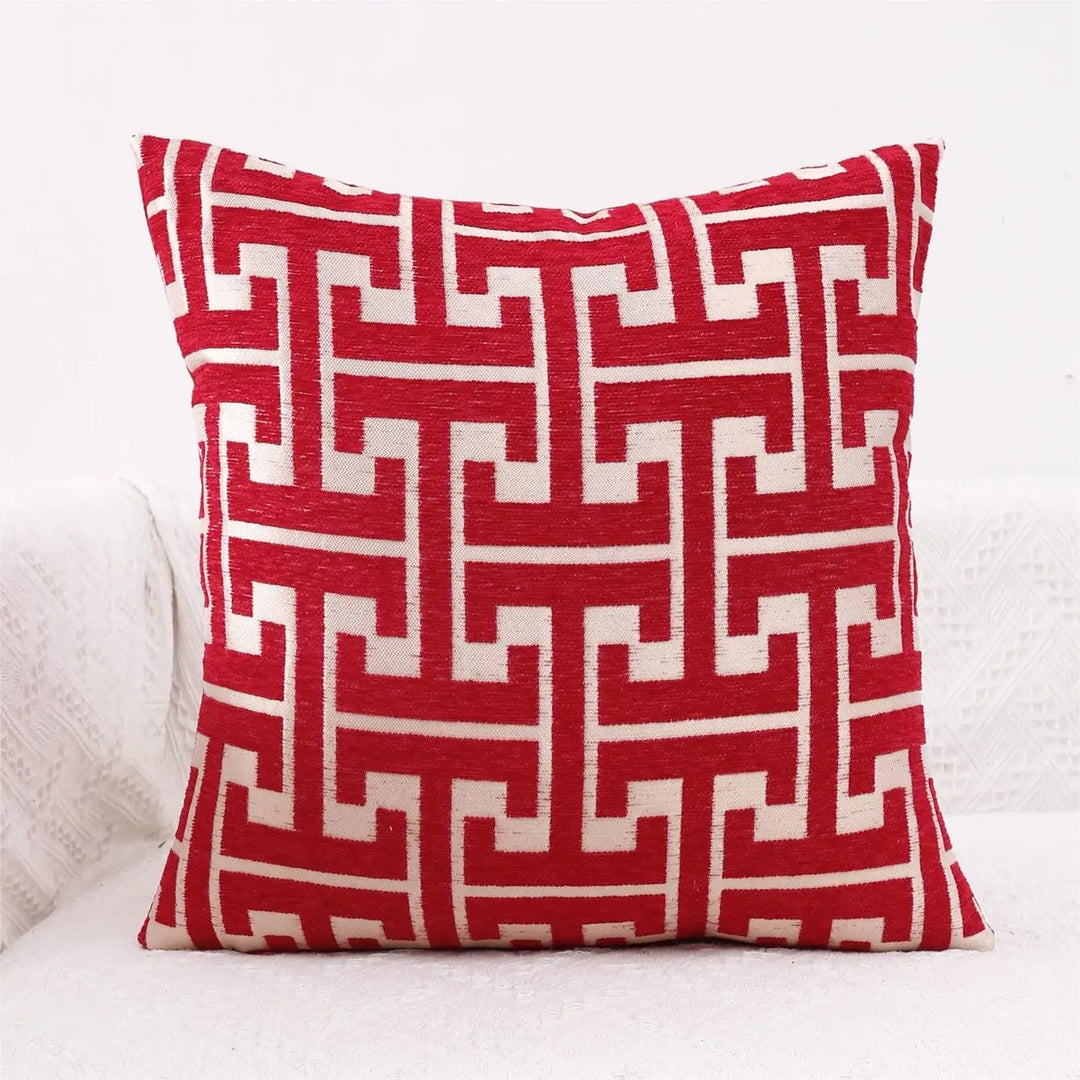 Striped cushion cover in country house style – Decorative sofa cover for living room and couch |