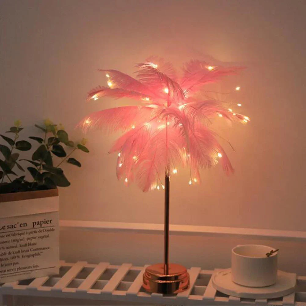 LED Spring Table Lamp Night Light USB powered Remote Control Nightstand Lamps
