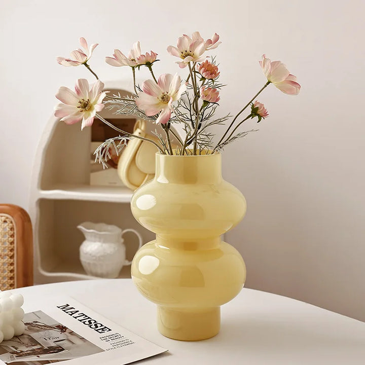 Chubby 2-stage glass vase