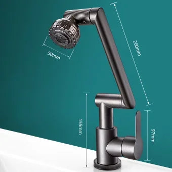 Spray water protected mechanical universal swivel arm faucet