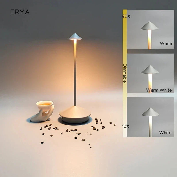Rechargeable Table Lamp Creative Dining Room Touch Led Pina pro Table Lamp Hotel Bar Coffee Desk Lamp Decorative Desk Lamp