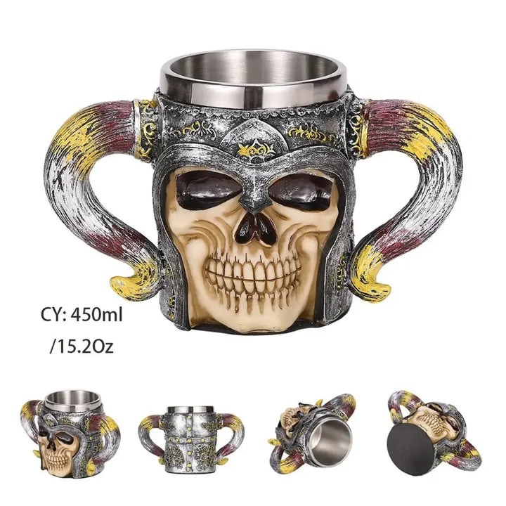 Medieval Dragon Resin Stainless Steel Mug as Coffee Mug or Tea Mug