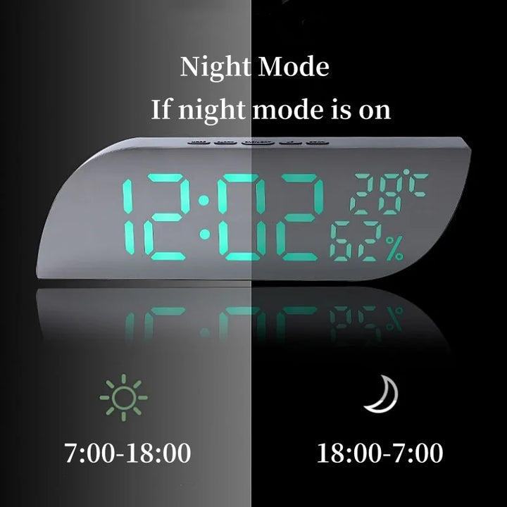 LED Digital Alarm Clock with Dual Display &amp; Unlimited Snooze