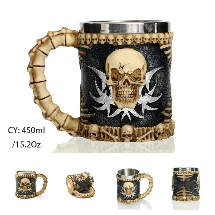 Medieval Dragon Resin Stainless Steel Mug as Coffee Mug or Tea Mug