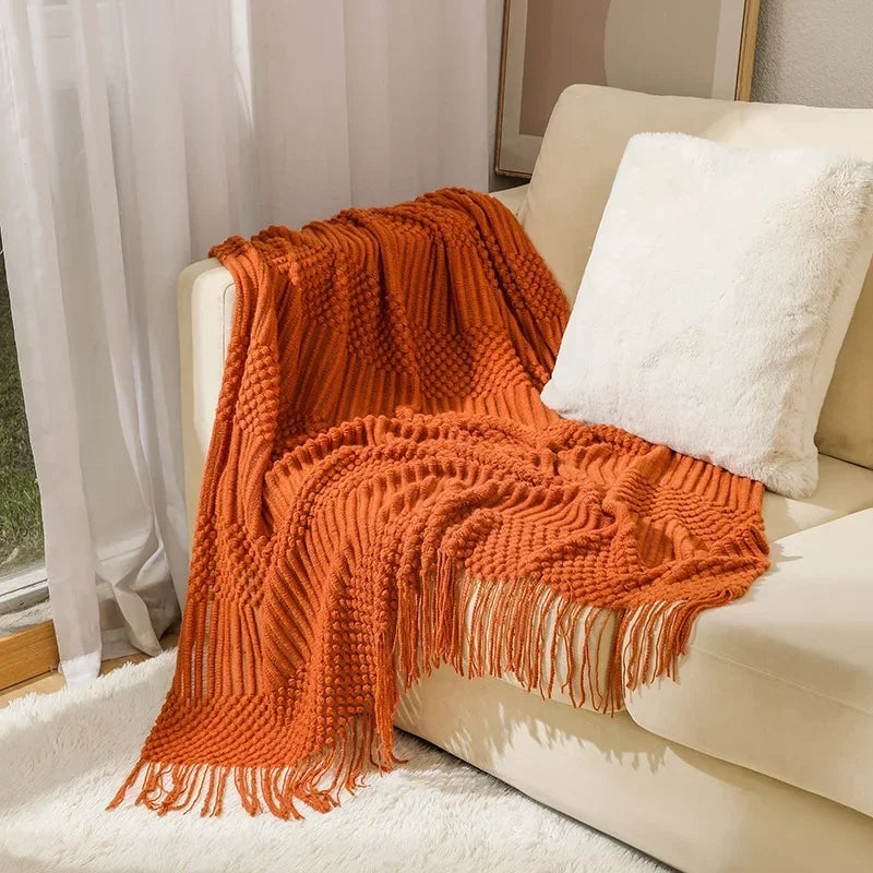 Nordic Style Dick Knitted Blanket
