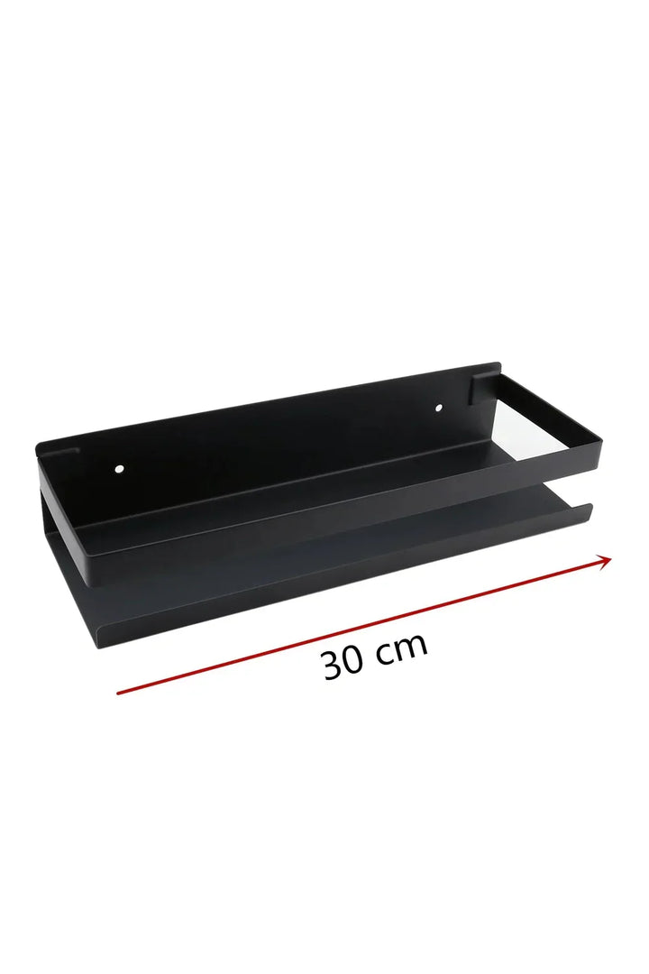 Modern black floating shelves