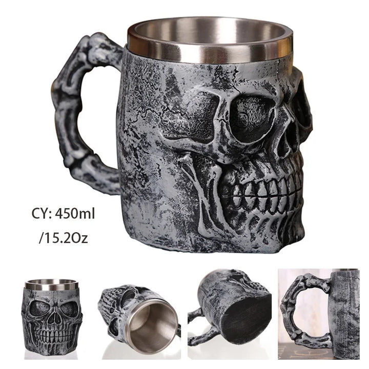Medieval Dragon Resin Stainless Steel Mug as Coffee Mug or Tea Mug