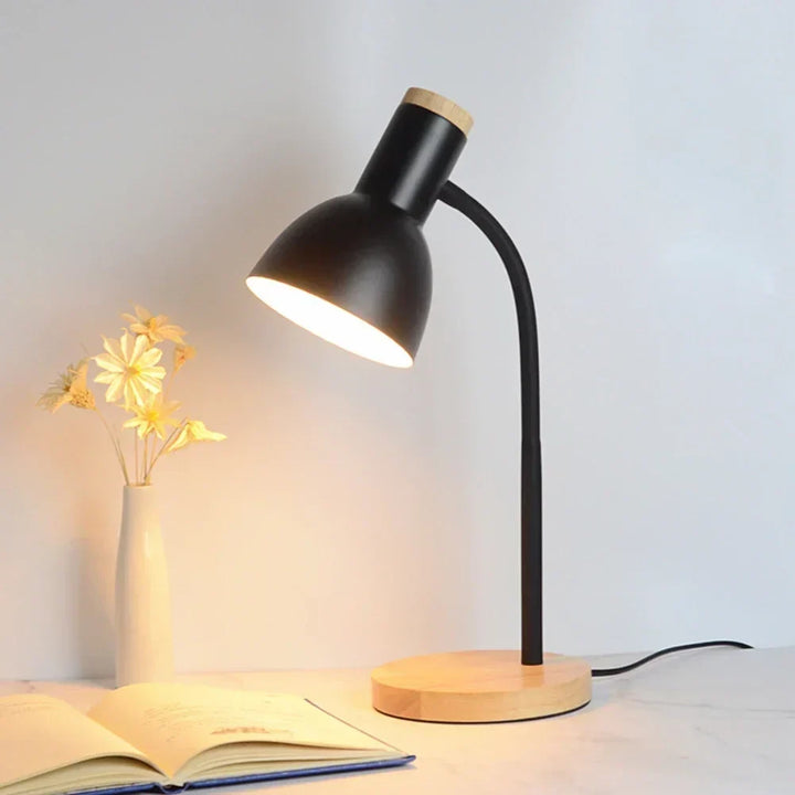 Autumn and Winter Lighting | Nordic Creative Wood Art Iron LED Desk Lamp - Moxie