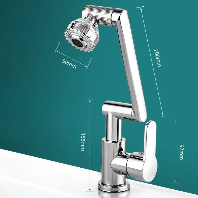 Spray water protected mechanical universal swivel arm faucet