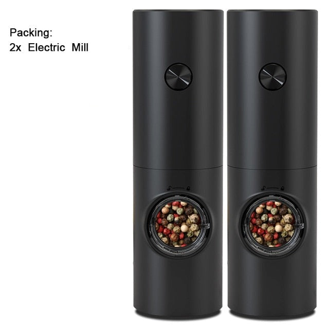 Electric automatic pepper and salt mill with LED light and adjustable grind - Perfect for the kitchen or the restaurant