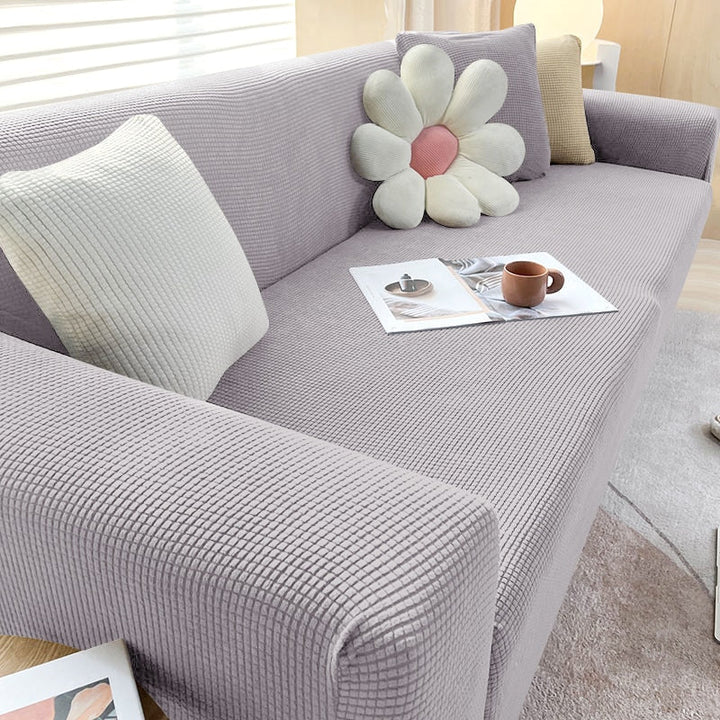 Textured Stretch Sofa Cover | Non-Slip, Machine Washable &amp; Protective for 1-Seater, 2-Seater, and 3-Seater Sofas