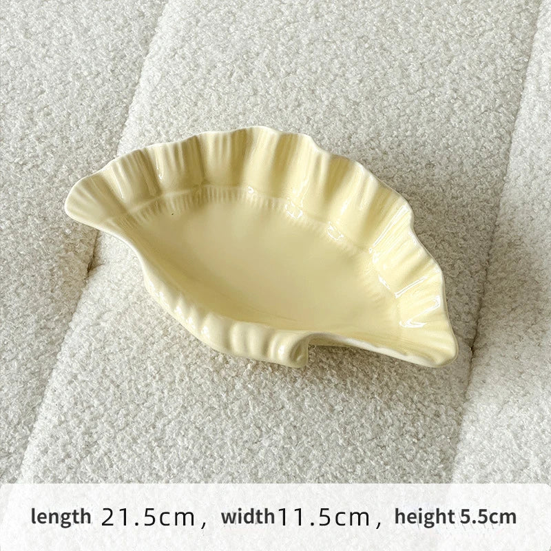 Cream Ceramic Shell Plate