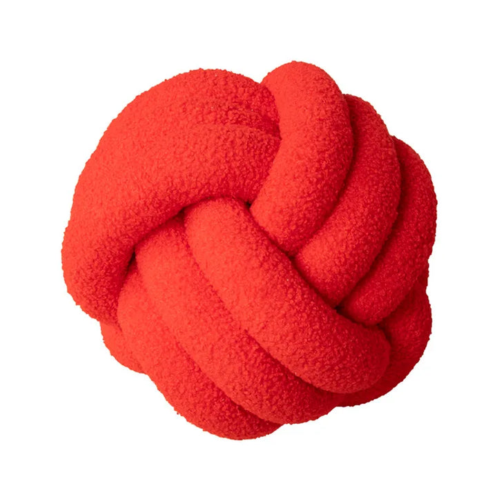 Throw Pillow - Cozy - Hand-Knotted Ball - Sheepskin