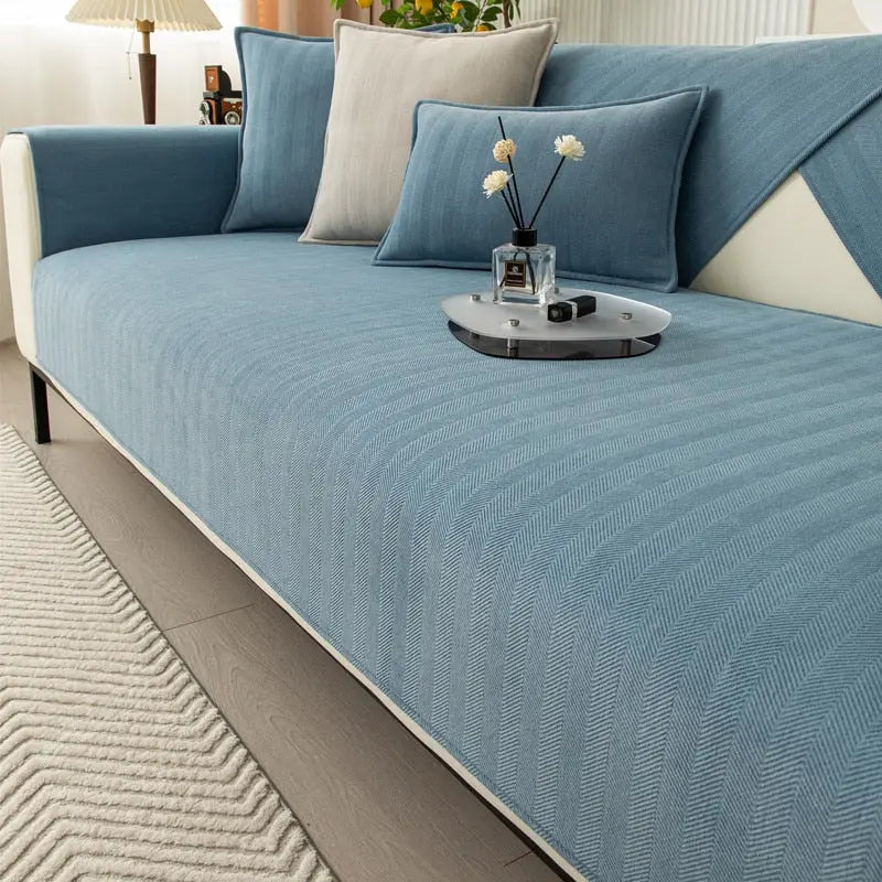 Non-slip sofa cover for safe, relaxed comfort