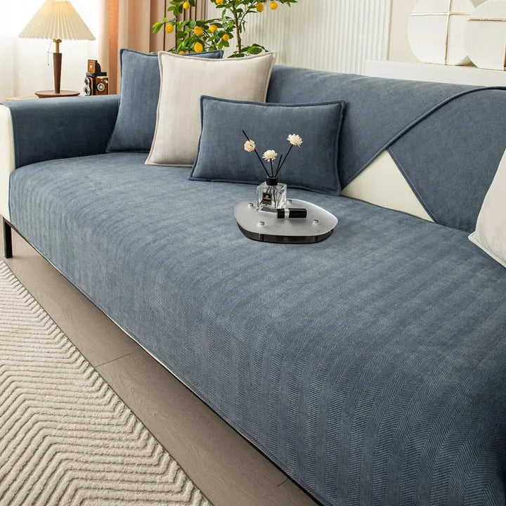 Non-slip sofa cover for safe, relaxed comfort