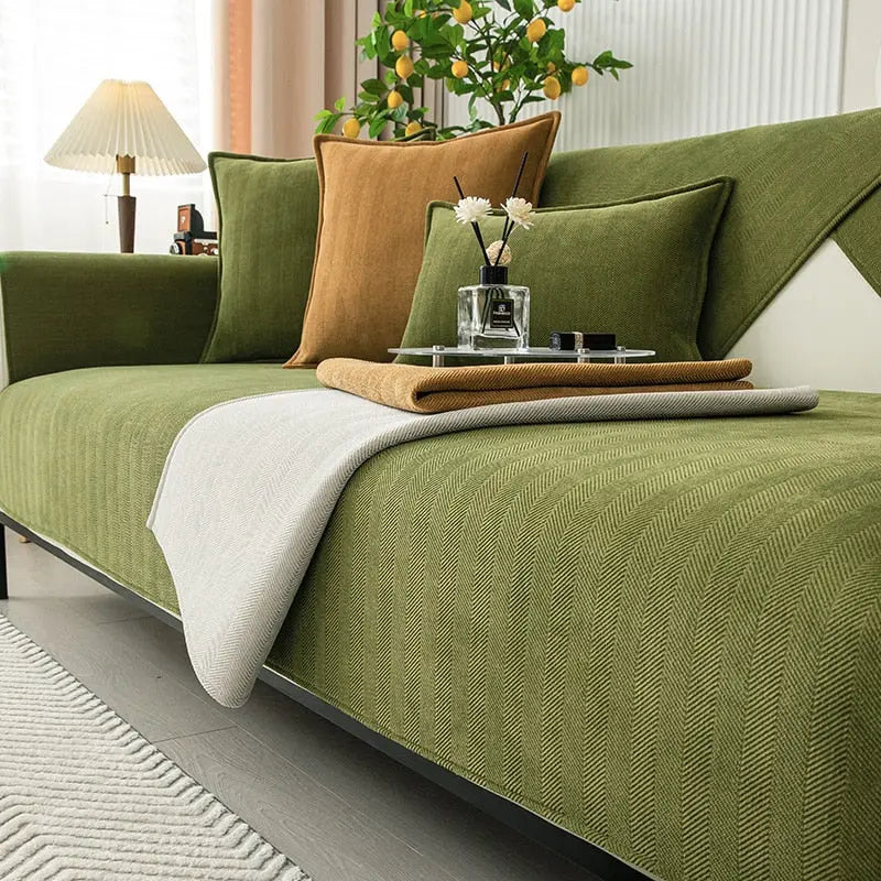Non-slip sofa cover for safe, relaxed comfort