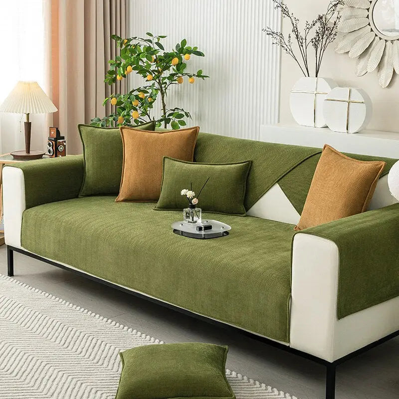 Non-slip sofa cover for safe, relaxed comfort