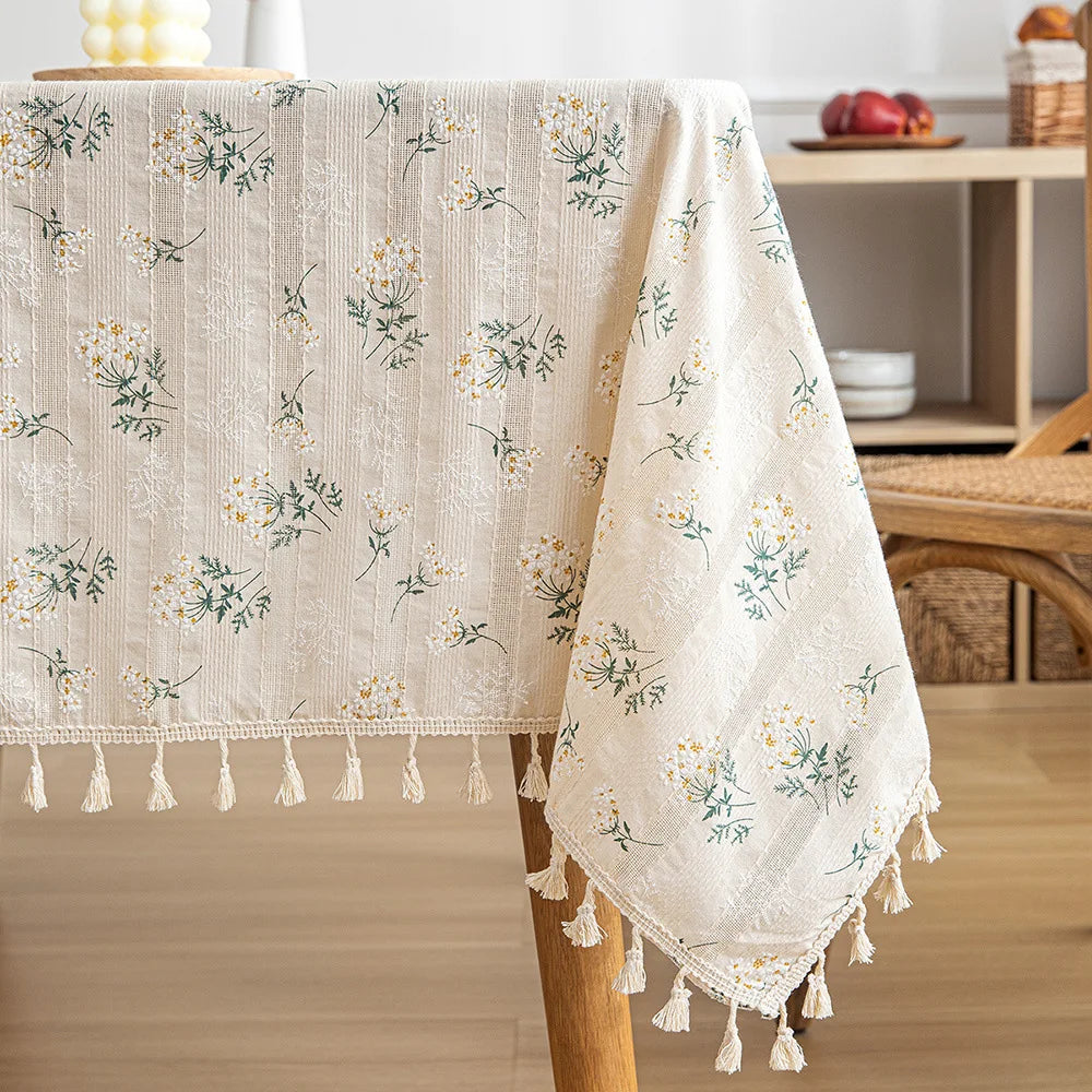 Floral tablecloth