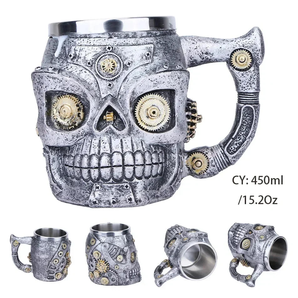 Medieval Dragon Resin Stainless Steel Mug as Coffee Mug or Tea Mug
