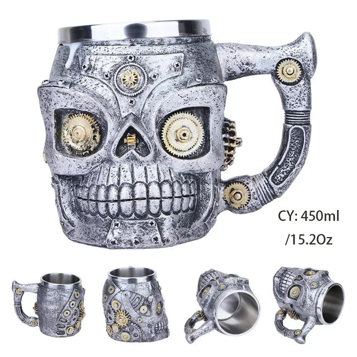Medieval Dragon Resin Stainless Steel Mug as Coffee Mug or Tea Mug