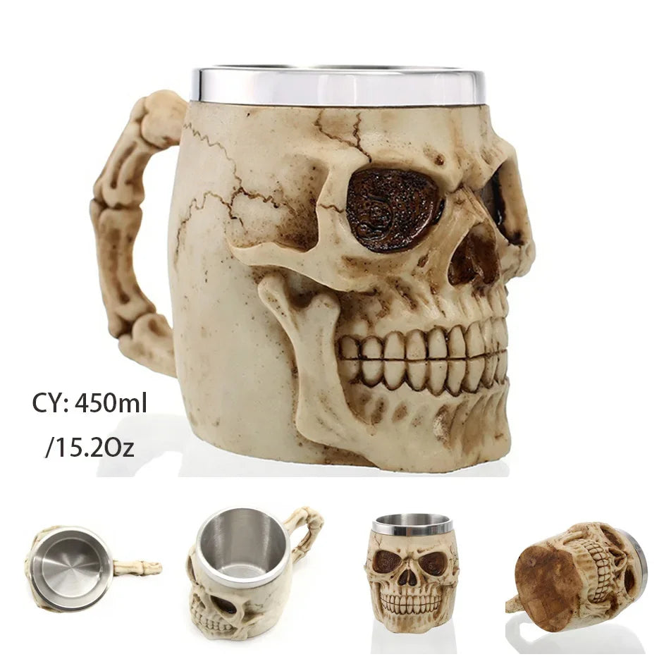 Medieval Dragon Resin Stainless Steel Mug as Coffee Mug or Tea Mug