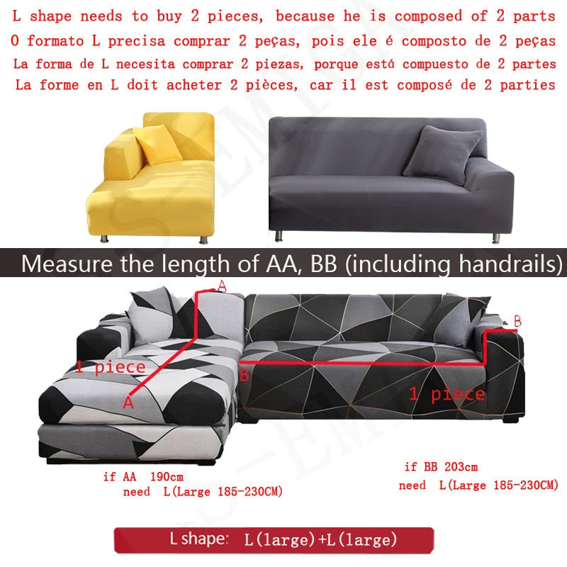 Modern Non-slip colourful Elastic Sofa Cover
