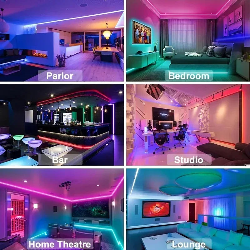 USB RGB LED Strip Lights with App Control for Room &amp; TV Backlighting Decor