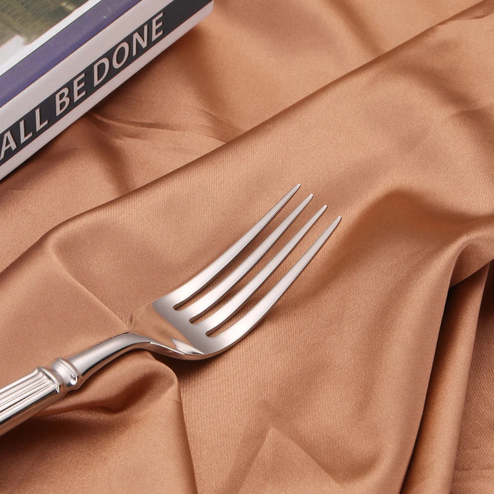 Premium Stainless Steel Cutlery Set – 304 Mirror Finish Silverware for Everyday &amp; Formal Dining