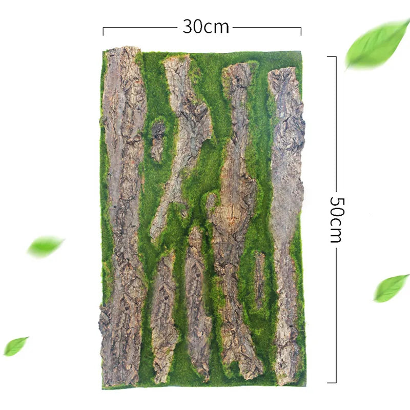 DIY Wall Decoration Green Plant Bark