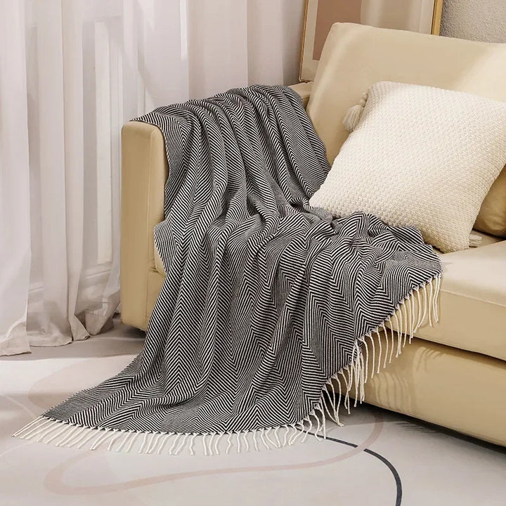 Nordic Stripe Throw Sofa Blanket