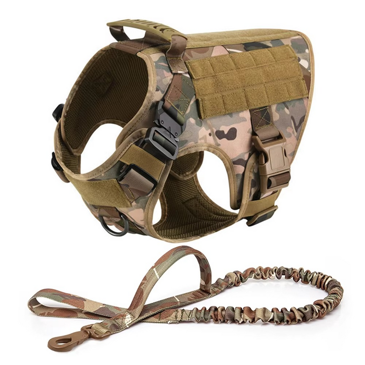 Tactical Dog Harness and Leash Set for Medium and Large Dogs