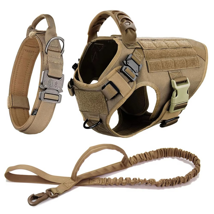 Tactical Dog Harness and Leash Set for Medium and Large Dogs