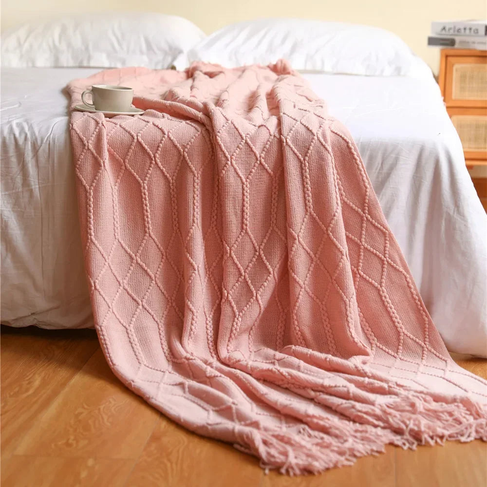 Nordic Style Dick Knitted Blanket