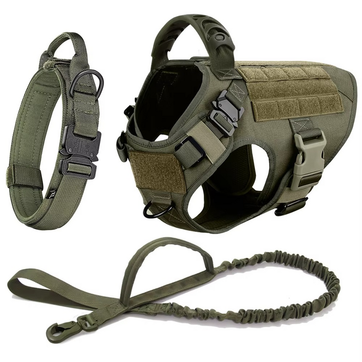 Tactical Dog Harness and Leash Set for Medium and Large Dogs