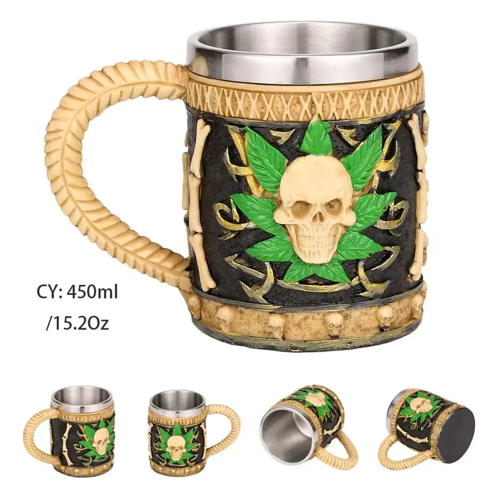 Medieval Dragon Resin Stainless Steel Mug as Coffee Mug or Tea Mug