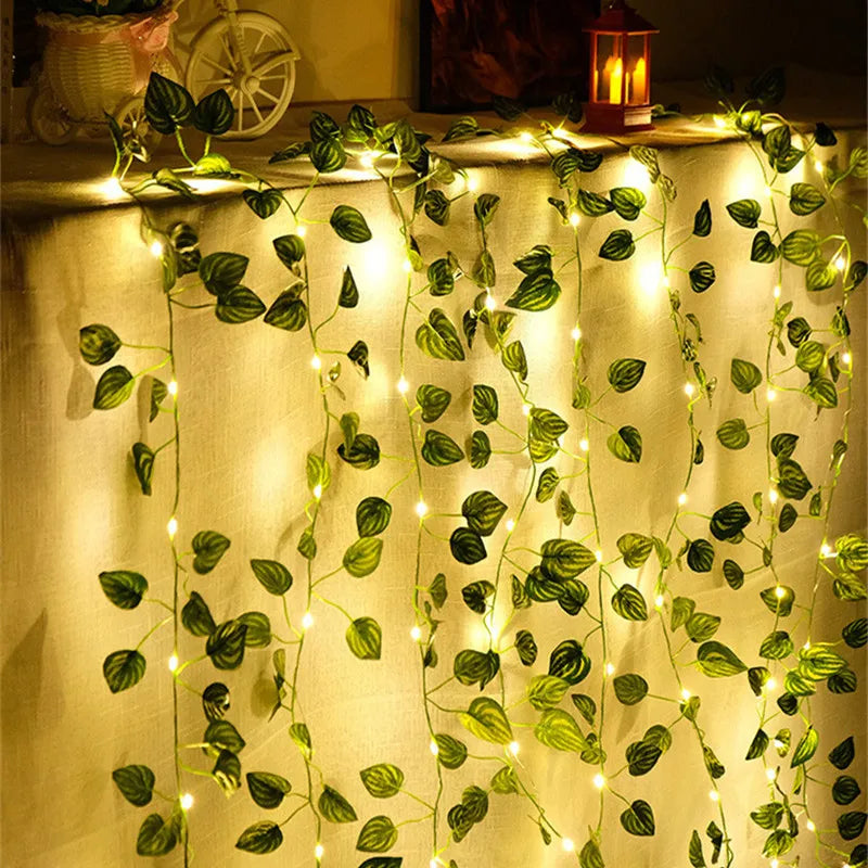 Garden vine LED string lights