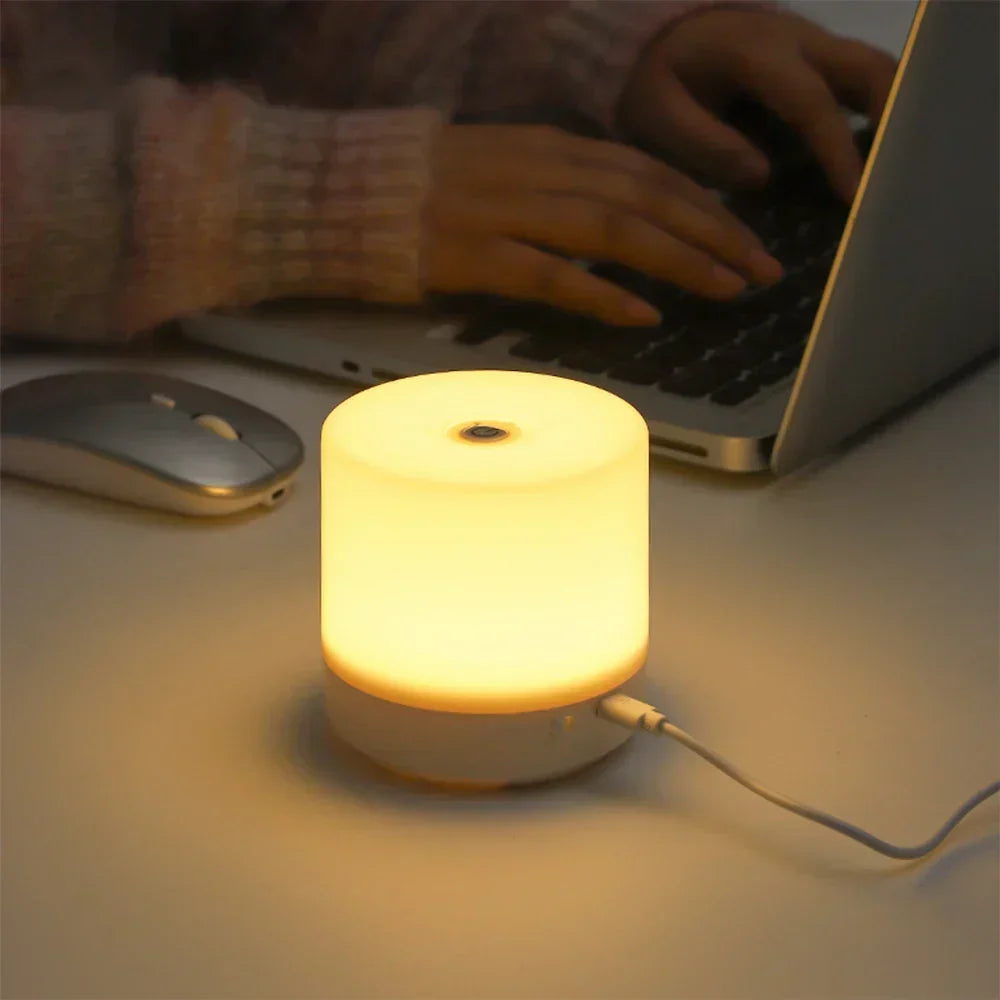 Creative USB Nightstand Lamp - Touch-Dimming LED Night Light for Bedroom &amp; Student Dormitory