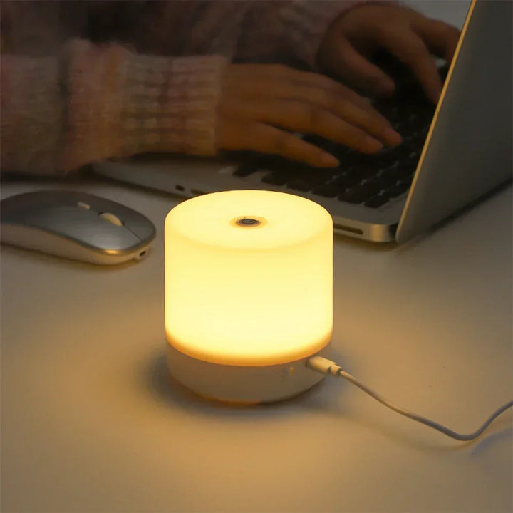 Creative USB Nightstand Lamp - Touch-Dimming LED Night Light for Bedroom &amp; Student Dormitory