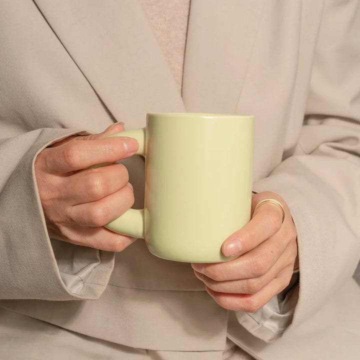 Simple solid ceramic mugs
