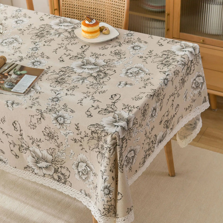 Pastoral Cotton-Linen Tablecloth