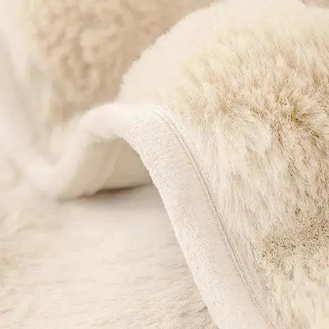 Sofia - Universal Plush Sofa Cover L Shape - Winter Warm Soft |