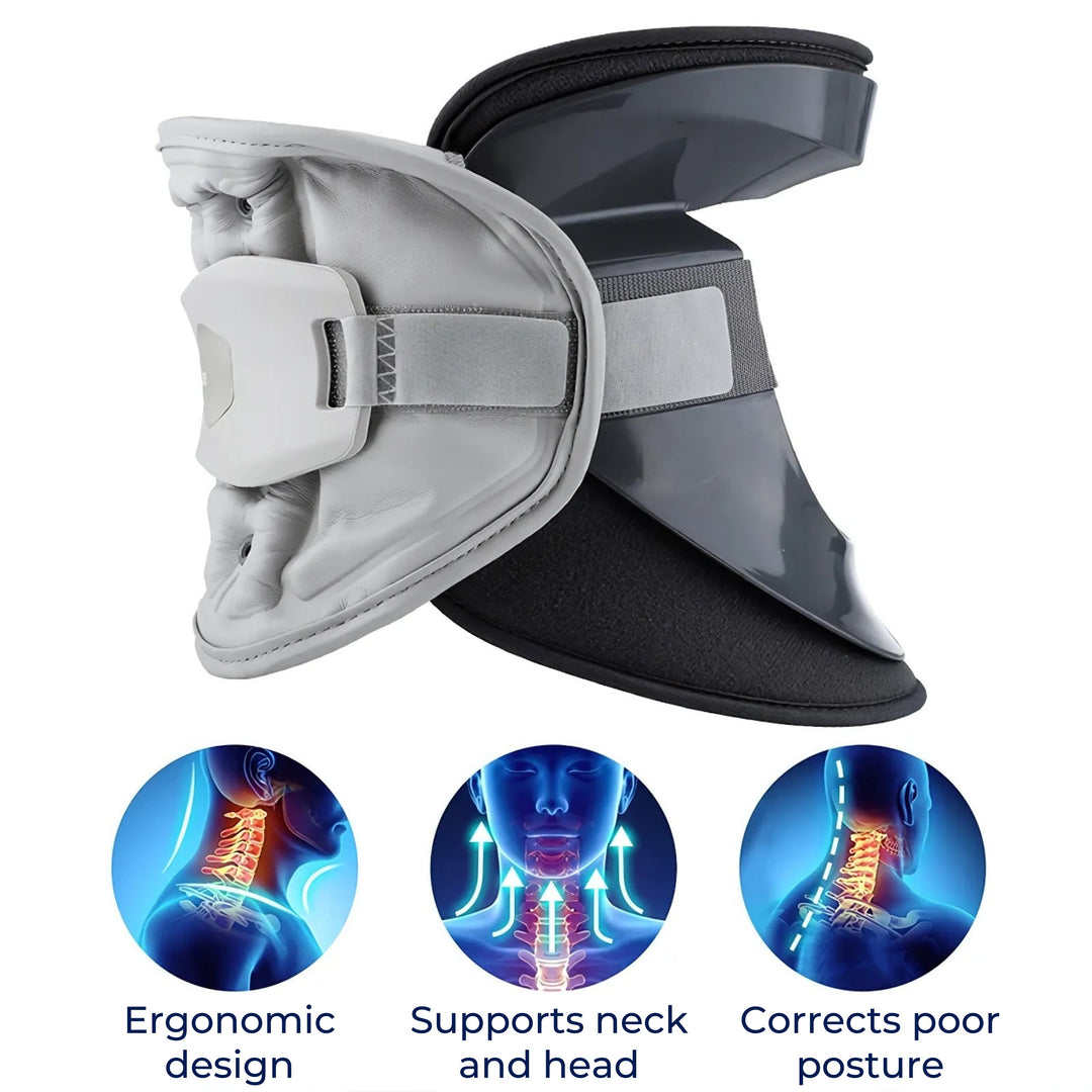 SpineEase | Neck Traction Collar – Cervical Retractor for Spinal Decompression, Nerve &amp; Posture Support – Neck Pain Relief Aid