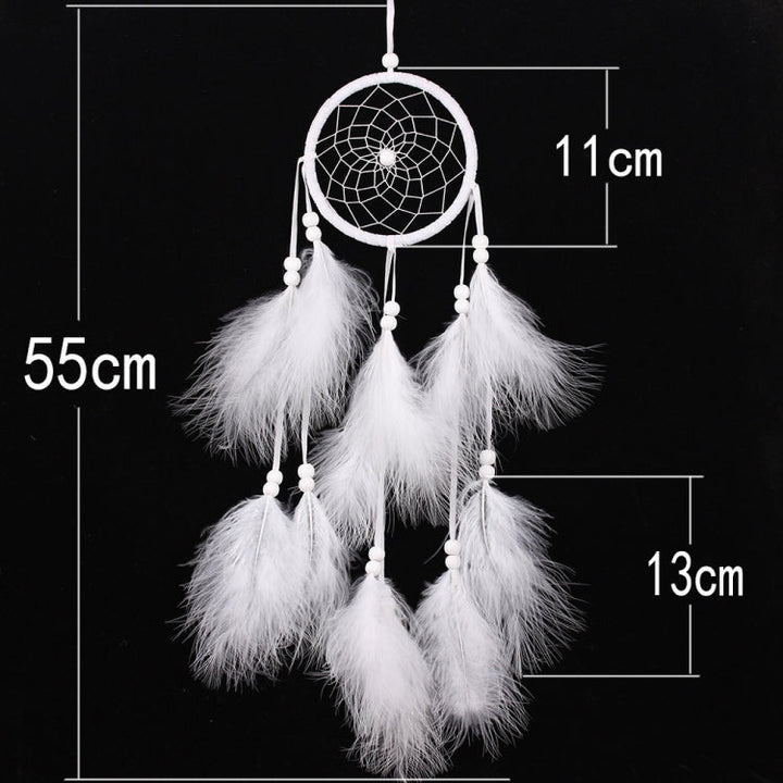 Simple creative home decor ornaments dreamcatcher car pendant (White)